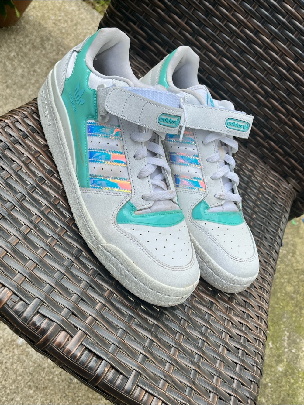 Adidas Forum Low Retro White Iridescent Sneakers - GX3398 - Picture 2 of 7